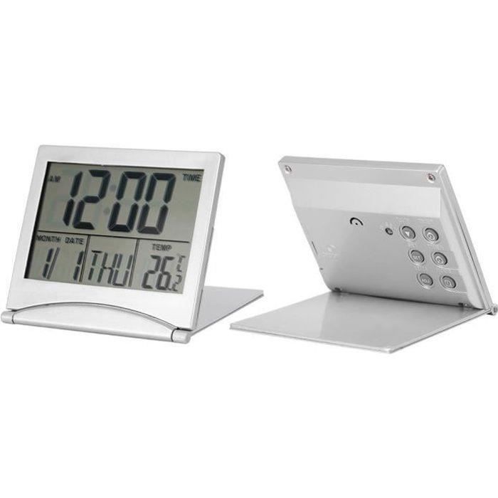 Réveil Mural USB Design Carré Minimaliste – Horloge De Bureau Lumineuse Avec Aiguilles Phosphorescentes