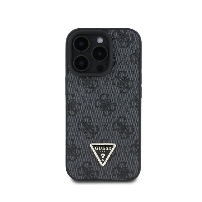 Coque pour Apple iPhone 16 Pro Max Édition 4G Strass Triangle Métallisé Guess