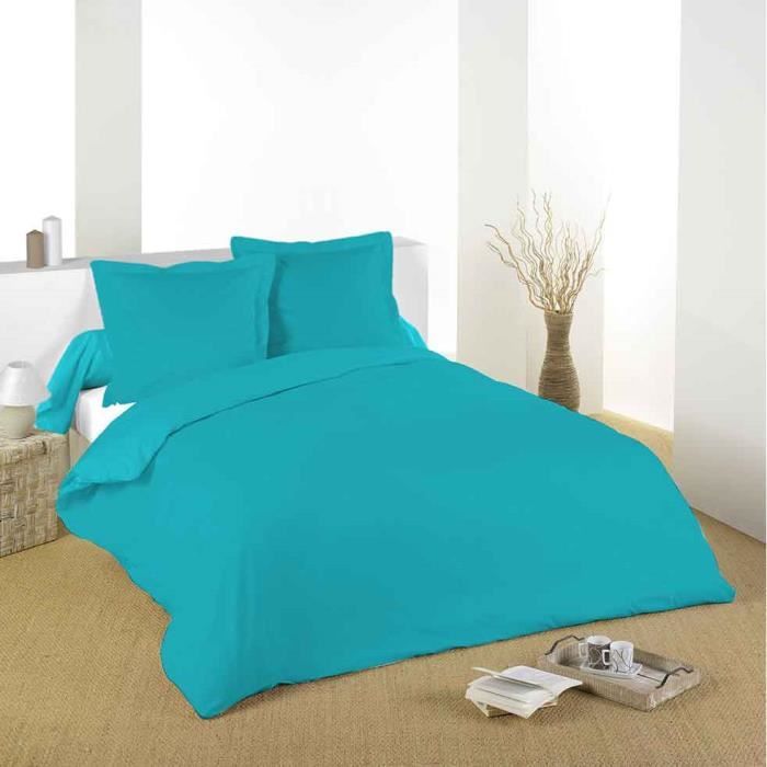 HOME MAISON Housse de Couette -  - Canard - 240 x 220 cm - Coton - Uni 