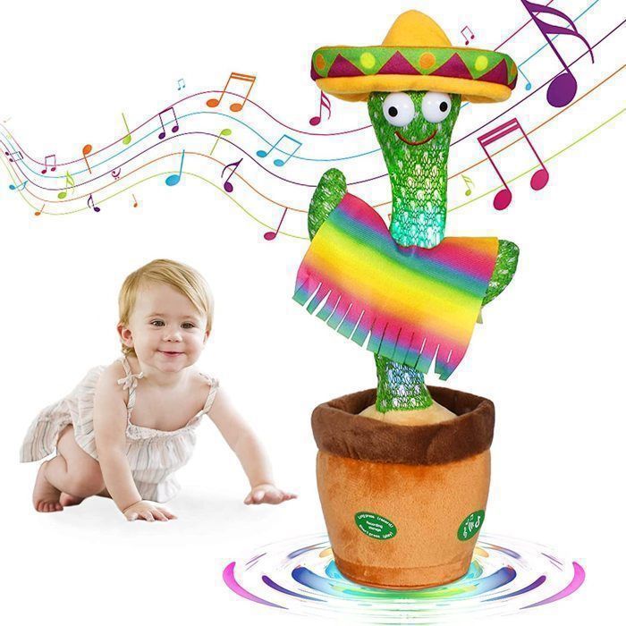 Jouet de musique cactus Cactus dansant chanter jouet cactus shake électronique Jouet éducatif pour enfants adultes Style mexicain