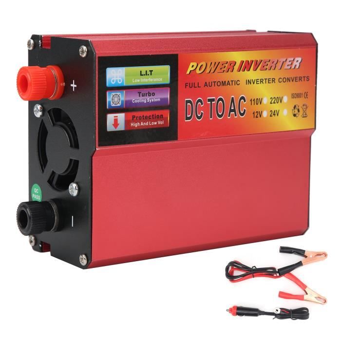 Keenso convertisseur de puissance intelligent DC24V à AC220V 500W convertisseur à onde