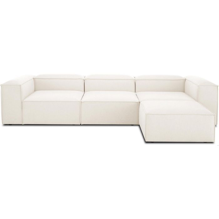 Canapé D'angle Convertible 3 Places HOMCOM - Méridienne Réversible, Coffre Rangement, Tissu Noir Aspect Lin - 13