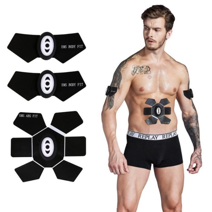 Ceinture Abdominale Électrostimulatrice AILEDA - EMS Musculation - 8 Modes 19 Niveaux - Perte Poids