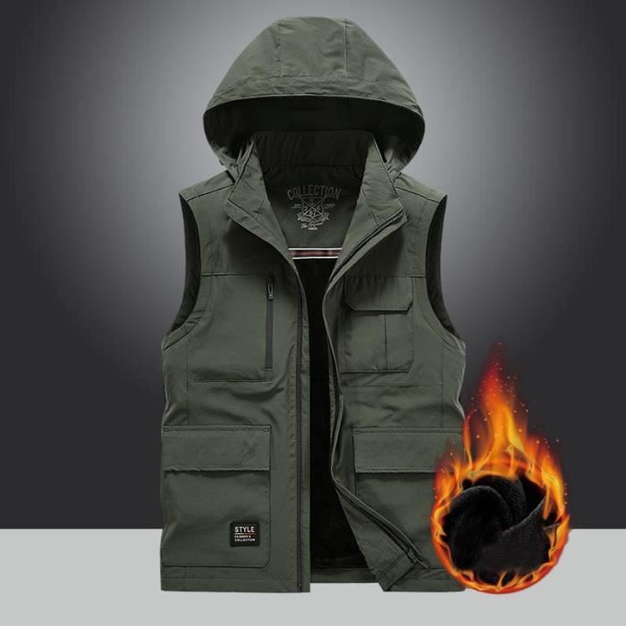 Gilet Réversible Oralidera - Polaire Doublé, Coupe-vent, Sans Manches, Homme