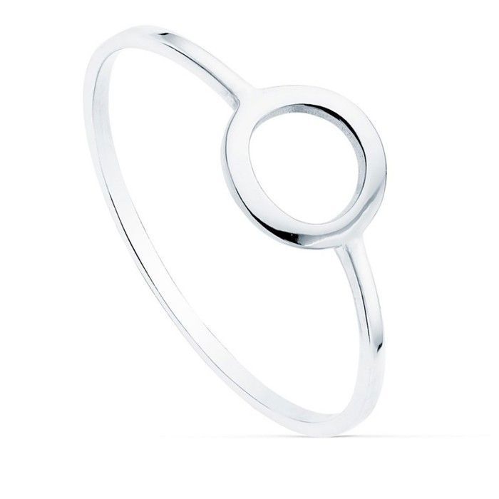 Bague Anneau Simple Argenté Taille 54 Pour Femme - Acier Inoxydable - Occasion