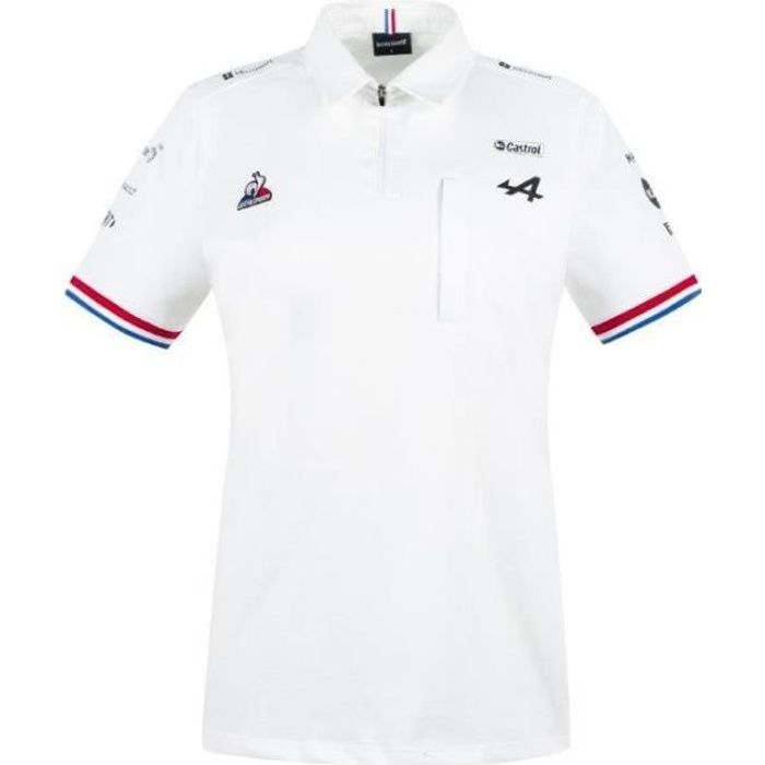 Polo à manches courtes femme Le Coq Sportif Alpine F1 2021/22 - blanc - L