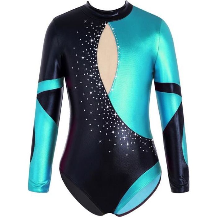 Inhzoy Justaucorps Gymnastique Enfant Fille Diamant Scintillant