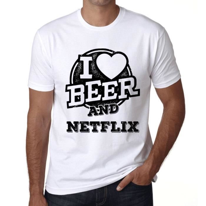 T-shirt unisexe à message brodé - I love beer