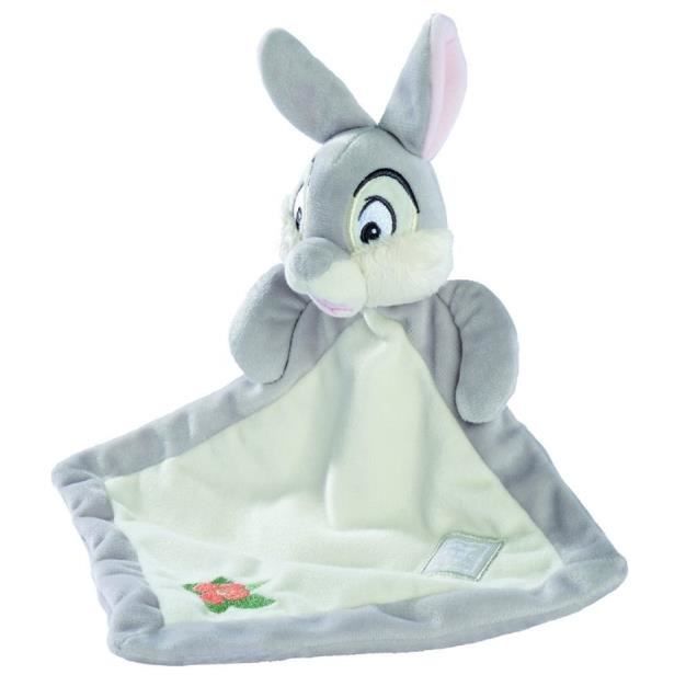 Doudou enfant lapin blanc et gris