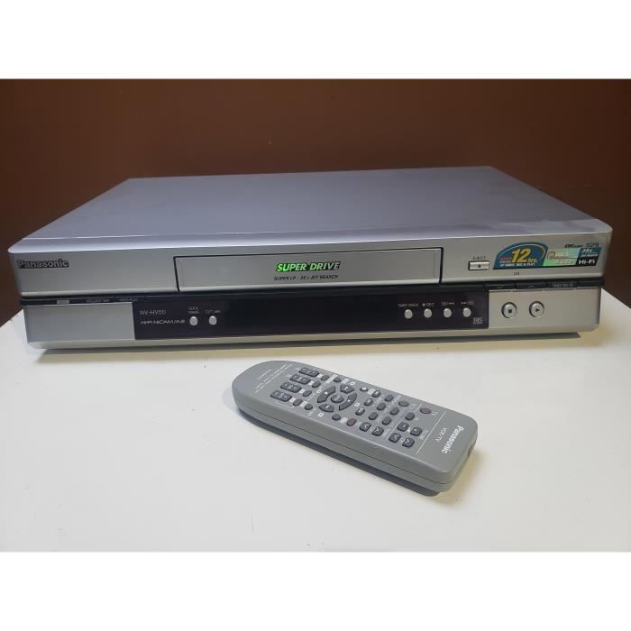 MAGNETOSCOPE PANASONIC NV-HV50 SQPB ( svhs s-vhs super vhs ) 6 TETES HIFI STEREO LECTEUR ENREGISTREUR K7 CASSETTE VIDEO VHS + TEL