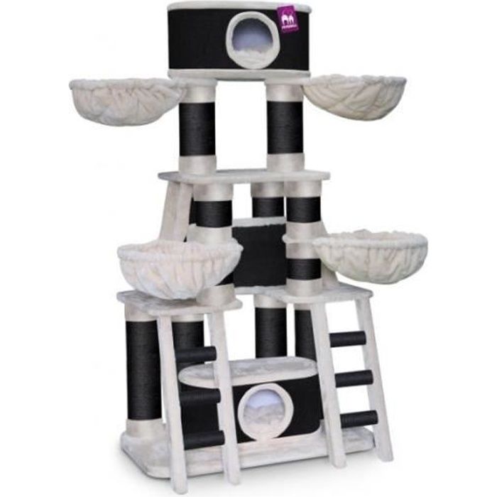 Arbre A Chat Skyline De Luxe 185 Cm Petrebels 0 Creme Cdiscount Animalerie