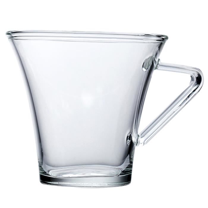 Tasse à café en verre pratique de tasse à expresso transparente avec  poignée SERVICE A CAFE - SERVICE A THE - Cdiscount Maison
