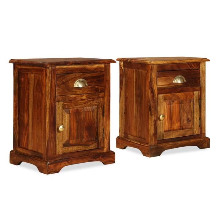 Tables de chevet 2 pcs Chêne fumé 40x40x50 cm Bois d'ingénierie - Maison
