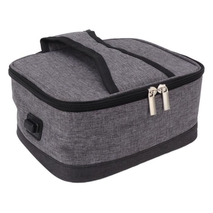 Sac à Déjeuner Chauffant USB Oxford - Chauffe-aliments Portable Voiture Et Maison, Gris