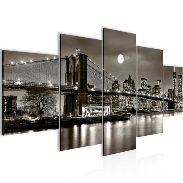 Tableau Déco Murale Moderne - Impression Sur Toile "New York" - Format 40x25 Cm - Modèle NY-06 - Neuf