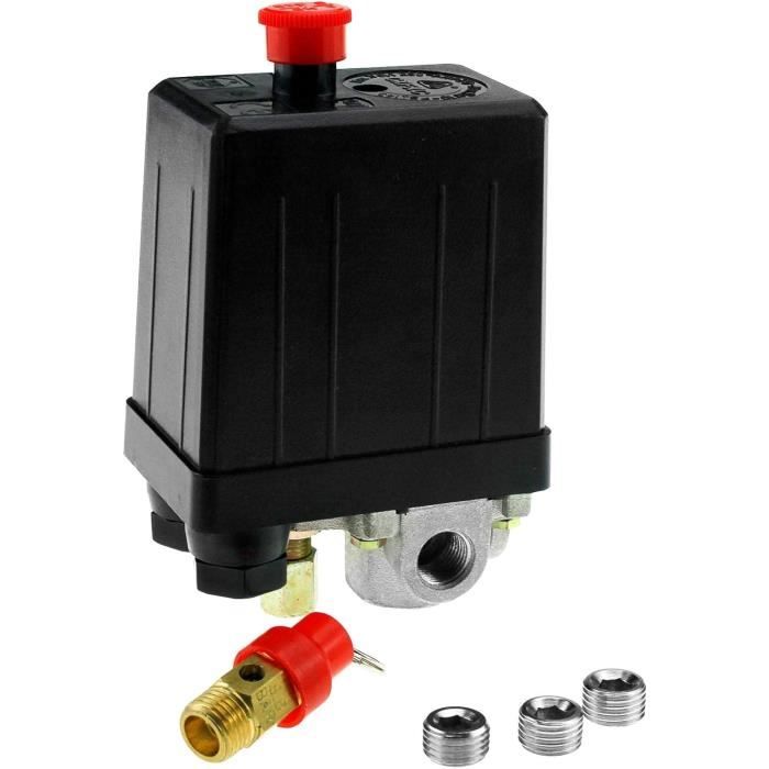 Pressostat Monophasé Fiac 871/2 Pour Compresseur Air - 230V 1 Voie Avec Valve Démarrage Universelle