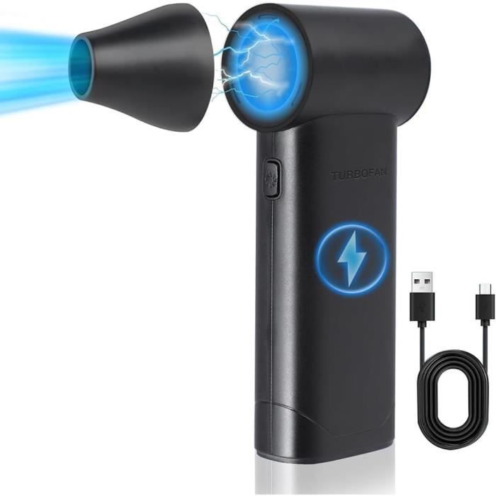 Mini Ventilateur Turbo Violent Électrique Rechargeable 120000 TR/Min - 4 Vitesses Souffleur Portable Champagne Turbo Fan Portable 5200mAh Mini Ventilateur Turbo Violent Électrique Rechargeable 120000 TR/Min - 4 Vitesses Souffleur Portable Champagne Turbo Fan Portable 5200mAh