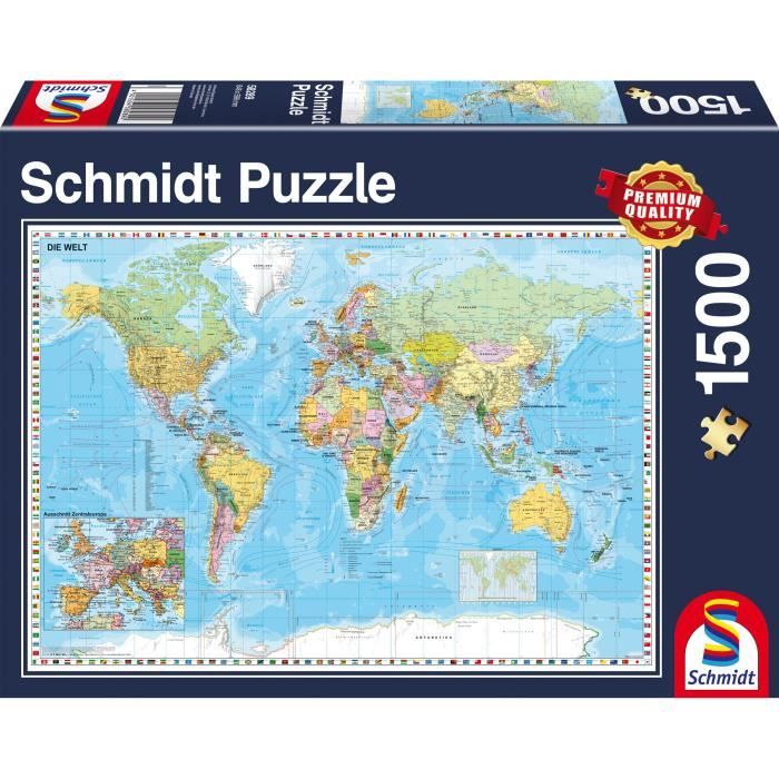 Schmidt Spiele 58289 Planisphère 1500 Pcs - vue 6