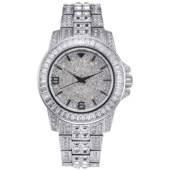 SHARPHY Argent Montre homme luxe de marque 2020 Diamants bracelet quartz montres Magnifique