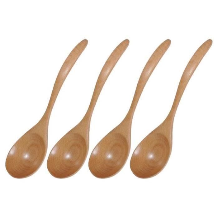 Lot De 5 Cuillères En Bois – Long Manche, Idéal Pour Cuisiner Et Servir - 11