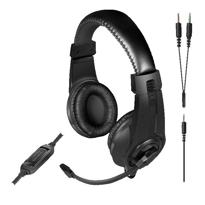 Speedlink LEGATOS Casque de Jeu Filaire Casque léger avec Microphone et télécommande Filaire Compatible avec PC PS5 PS4 Xbox Switch Jack 3 5 mm avec Adaptateur Y