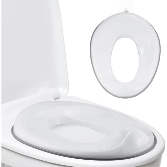 Siège De Toilette Enfant Avec Dossier Et Poignées - Pour Toilettes Rondes Et Ovales, Rembourré Doux, âge 1-8 Ans