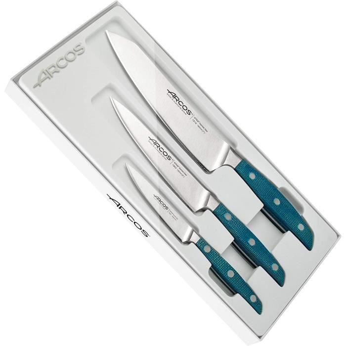 Arcos Brooklyn Set 4 Coltelli Da Cucina In Acciaio Inox Forgiato Con Manico Micarta - 4