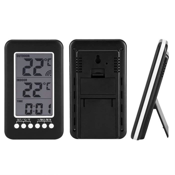 Thermomètre Numérique Intérieur/extérieur Sans Fil - écran LCD, Portée 100m, Mesures Température Et Humidité - 7