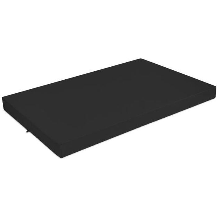Meilleurs prix pour SuperKissen24 Tapis pour Chien Dehoussable Coussin pour Chien Petit Moyen et Grand - Matelas Chien Imperméable - 120x80 cm - Noir