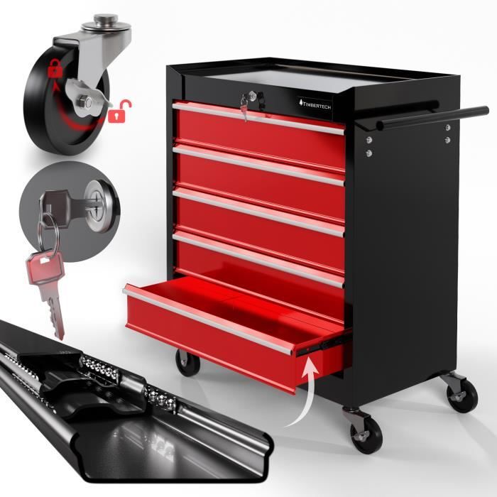 Chariot à outils avec 16 tiroirs et panneau perforé, Hauteur 880 mm -  Chariot à outils avec 16 tiroirs carrés et panneau perforé, Hauteur 880 mm, Fabricant de systèmes d'organisation personnalisés pour garages