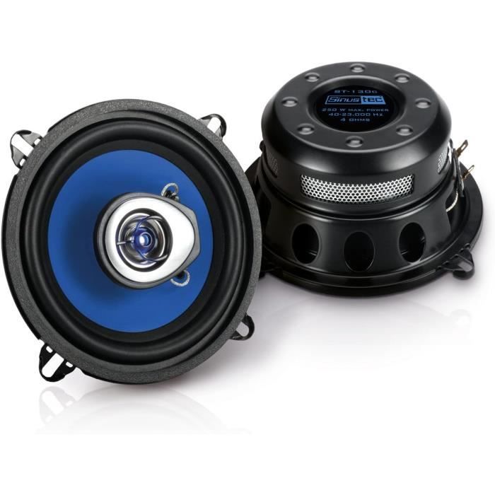 MTX Altoparlante Coassiale TX250C 2 Vie Da 13 Cm – 55W RMS / 220W Peak, 4Ω, Risposta 60-22000Hz, Sensibilità 91,5 DB, Griglie Incluse – Per Auto E Impianti Audio