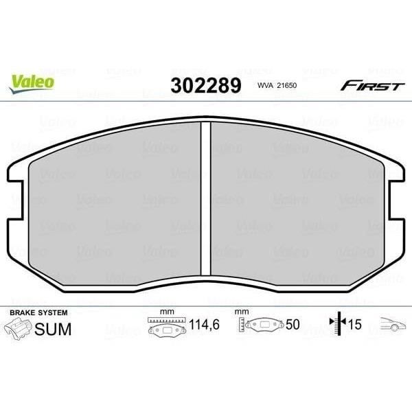 VALEO Plaquettes De Frein Essieu Avant, Sans Tôle-anti-bruit