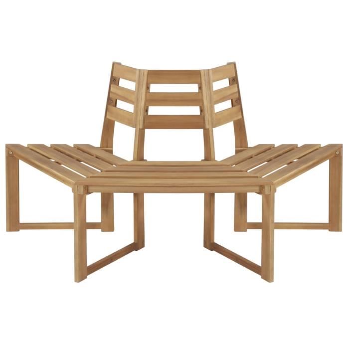 VidaXL Banc Acacia Massif 140cm - Banc Avec Bord Vivant Pour Salle à Manger/Entrée