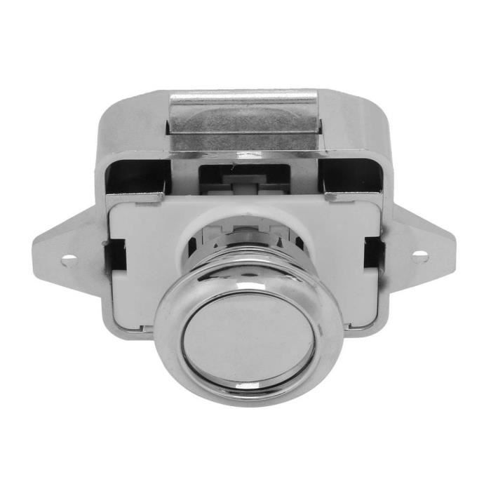 Lot De 5 Verrous à Bouton-Poussoir Pour Armoire - Alliage De Zinc, Sans Clé, Pour Portes 14-18 Mm