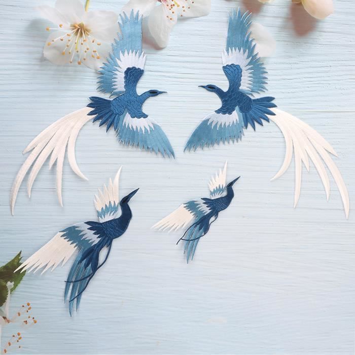 Applique Dentelle Brodée Pour Robe De Mariée - Queue De Paon (Phoenix Tail) - Patch à Coudre Sur Tulle