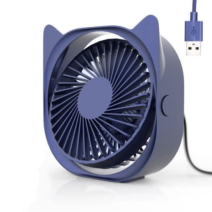 Ventilateur USB Mini Ventilateur Portable Ventilateur Silencieux Ventilateur  Bureau 3 Vitesses Réglable Alimenté par USB, pour