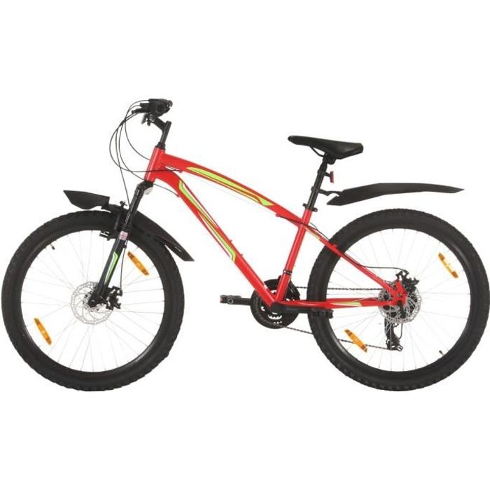 XIX Vélo de montagne 21 vitesses Roues de 26 pouces 42 cm Rouge