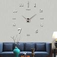 3D DIY Horloge Murale Design Pendule Murale Adhésif Sticker Miroir Mural Pour Décoration de Maison HB017-1