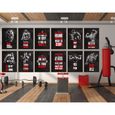 AFFICHE - POSTER GREAT ART Ensemble d'affiches de Motivation 59,4 x 42 cm - 12 Format A2 Affiche de Fitness pour la Maison, Le G69-1