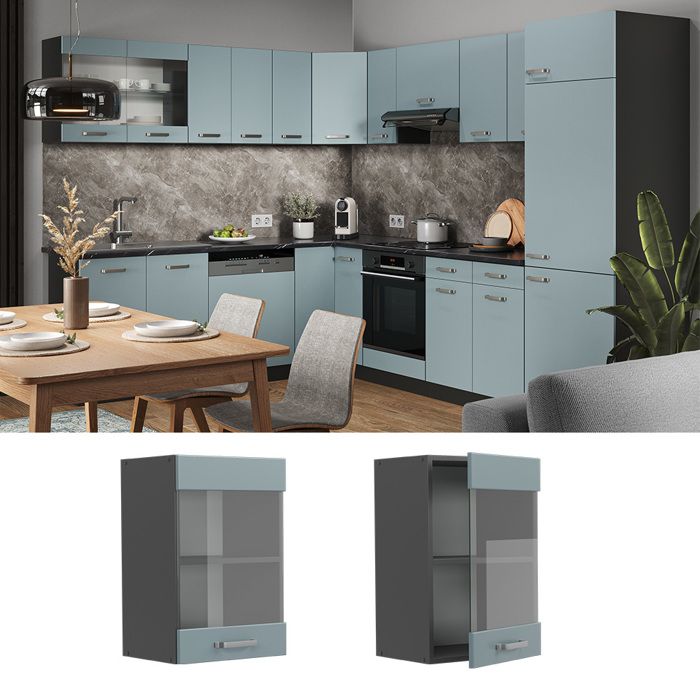 Vicco Elément haut de cuisine R-Line, Anthracite campagne, 45cm | Leroy Merlin