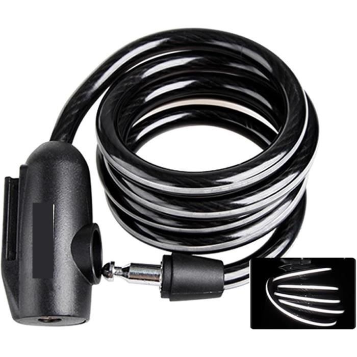 Cadenas Velo, 120cm x 8mm Verrouillage à Vélo Antivol, Câble Antivol