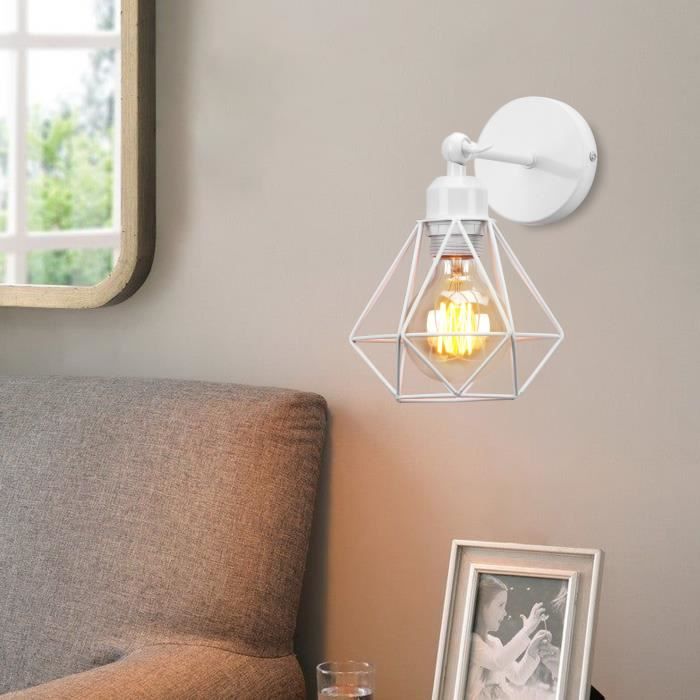 Applique Murale Industrielle LIGKIN - Spot Orientable 360° E27 Vintage Noir
