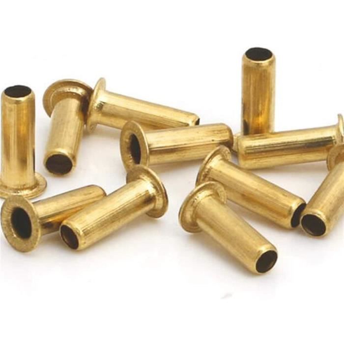 Rivets Creux Pour PCB 3x8mm - Lot De 100 Pièces, Laiton Plaqué, Pour Fixation De Circuits, Neuf