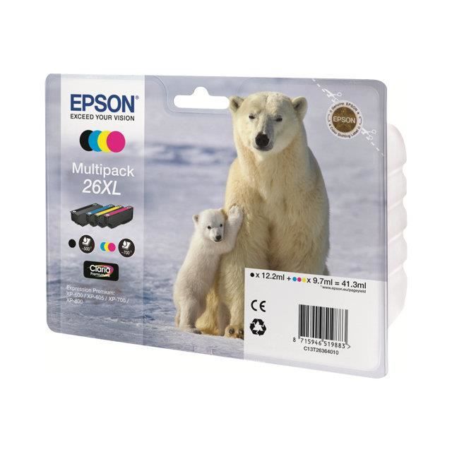 Epson Multipack T2636 26XL Compatible (C13T26364010) - Vente cartouche  imprimante Epson Multipack T2636 26XL Compatible