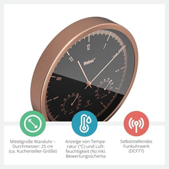 Mebus 16106 Horloge murale à quartz - acheter sur