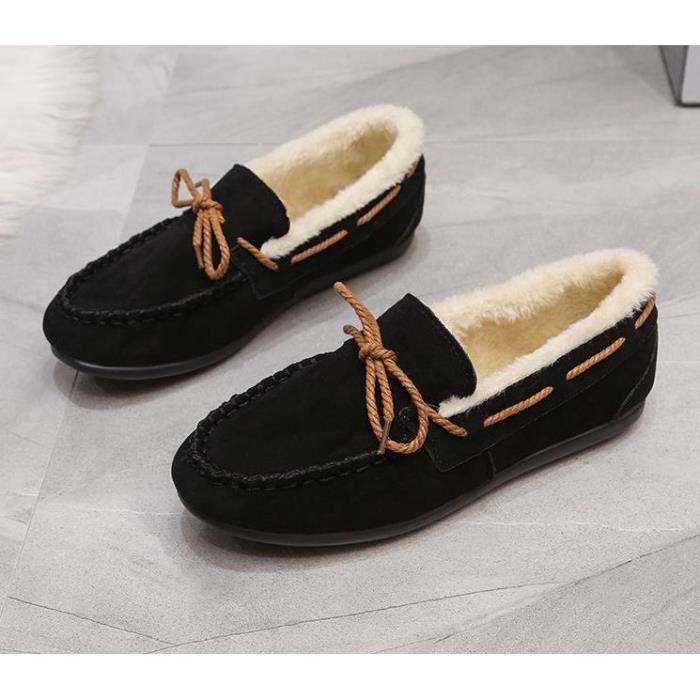 DH™ Chaussures d'hiver pour femmes, mocassins doux et décontractés