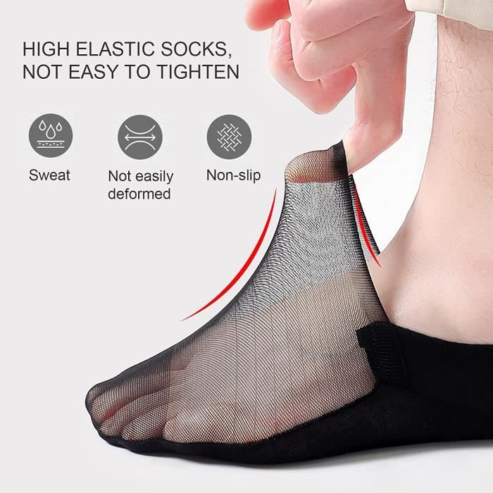 Chaussettes Invisibles homme Chaussettes Protege Pied Invisible Soie avec Anti Derapant Silicone pour Plupart Des Pieds de Homme Noir blanc gris marron bleu Cdiscount Pret a Porter