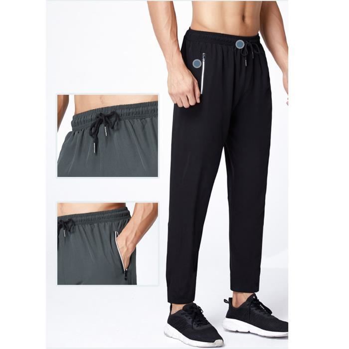 Pantalon De Jogging Homme BROKIG AeroMaille - Respirant, Poches Zippées, Coupe Ajustée
