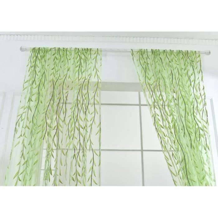 Store Romain SIMPVALE - Voilage Brodé Rétro Blanc 60x120cm - Pour Salon, Chambre, Cuisine