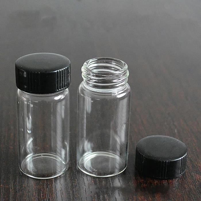20 ml d'argent - Flacon compte gouttes vide en verre transparent, 10  pièces, de haute qualité, avec couvercle - Cdiscount Maison